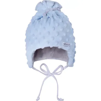Pokrývka hlavy ESITO | Dětská zimní čepice Minky Teddy Blue - modrá / 38