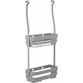 Drátěná police 5five simply smart Dvouúrovňová sprchová polička šedá