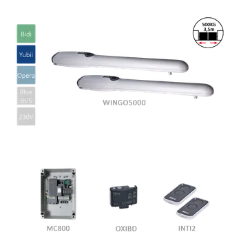 Pohon brány WINGO5000 kit pohonů pro křídlovou bránu do 3,5 m / křídlo s MC800 a 2x INTI2