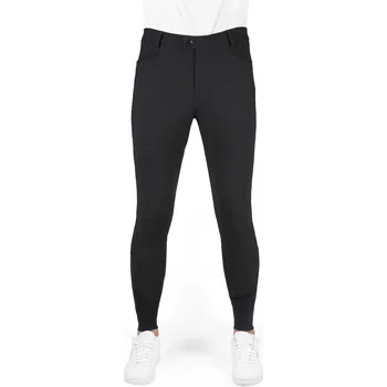 Jezdecké kalhoty EQUITHÈME Rajtky Sam Equithème, s gripem na kolenou, pánské, černé 38