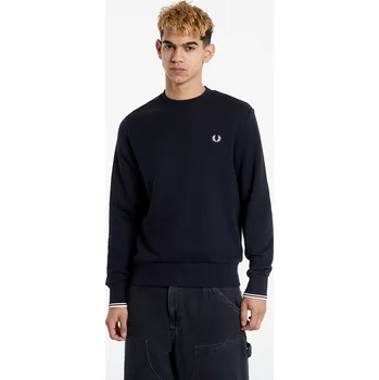 Pánské oblečení Mikina FRED PERRY Crewneck Sweatshirt Navy M