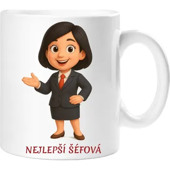 Dárkový hrnek pro šéfovou - Hrneček nejlepší šéfová - 450 ml / Jedna strana