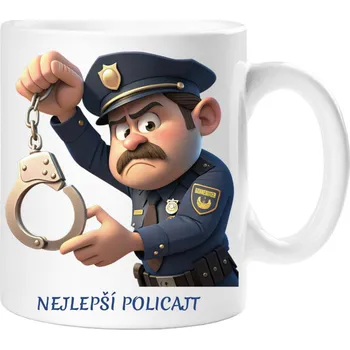 Dárkový hrnek pro policistu - Hrneček nejlepší policajt - 330 ml / Jedna strana