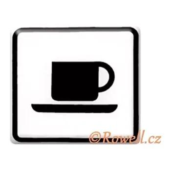 Dveřní kování NO cedulka bílá 'Občerstve