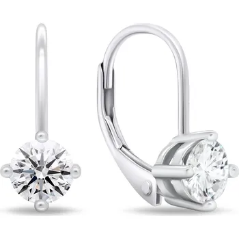 Náušnice Brilio Silver Minimalistické stříbrné náušnice se zirkony EA754W + 2 měsíce na vrácení zboží