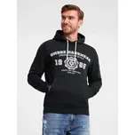 OMBRE mikina pánská SSPS-0143 typu klokan, kapuce L černá