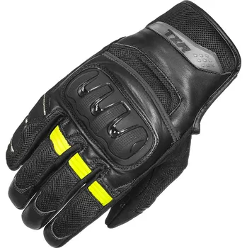 Moto oblečení TXR Rukavice na motorku Aerosport černo-fluo žluté S (Krátké cestovní rukavice na motorku v kombinaci černé a fluorescenční žluté. Kombinace materiálů pro dosažení optimálních vlastností.)