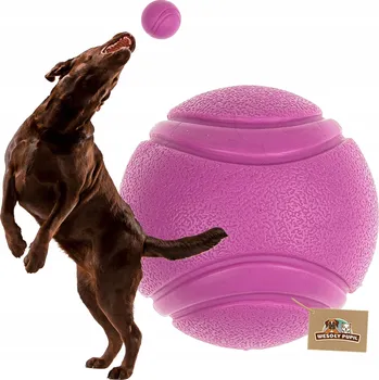 Hračka pro psa Míček pro psy Wesoły Pupil Hračka pro psy míček LANA twarda i mocna PLNÝ UVNITŘ, nepíská L-7 cm