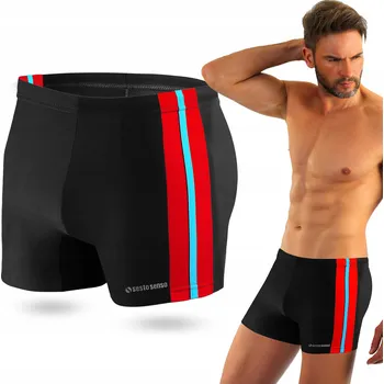 Pánské plavky PLAVKY BOXERKY pánské na bazén pláž RYCHLESCHNOUCÍ Sesto Senso *4XL