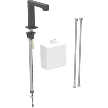 Vodovodní baterie Geberit Brenta Termostatická elektronická umyvadlová baterie, bateriové napájení, easy to clean, matná černá, 116.178.14.1