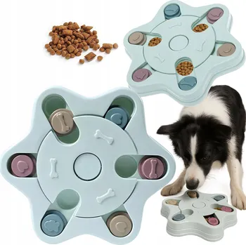 Hračka pro psa Fazoo psí pamlsek Hračka miskou pro pomalé krmení, modrá hvězda