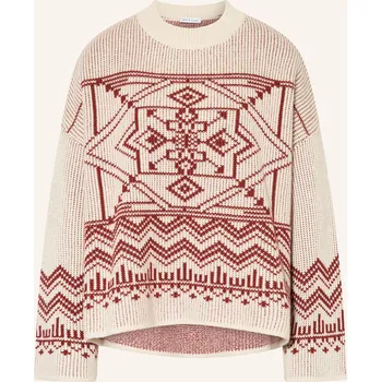 Dámský svetr Mrs & Hugs Dámský Svetr S Kašmírem, bílá / tmavě červená, 34