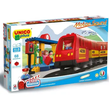 ostatní stavebnice Stavebnice Unico vlak 68 plastových dílků od 16 m+