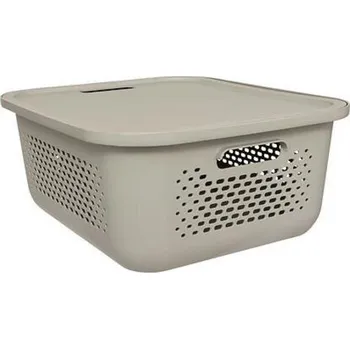 Úložný box 5five simply smart Koš s víkem Aera 13,9 l béžový