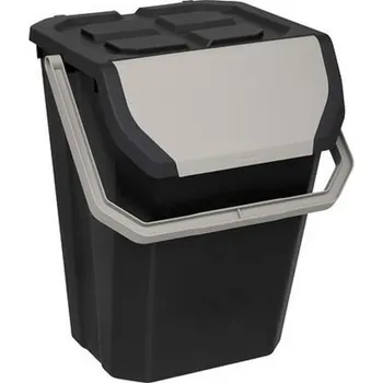 Odpadkový koš Třídicí odpadkový koš 37 l černý kuchyňský polypropylenový 5five simply smart