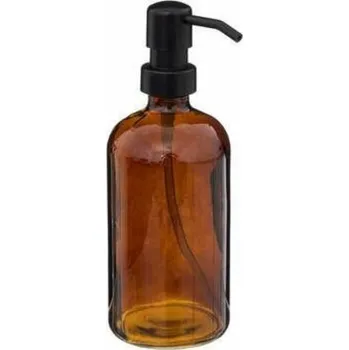 Dávkovač mýdla Skleněný dávkovač mýdla jantarový 450 ml vintage do koupelny 5five