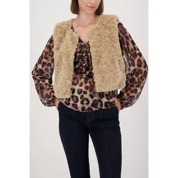 Dámská vesta MONARI CHAMPS-ÉLYSéES dámská vesta béžová kožíšek