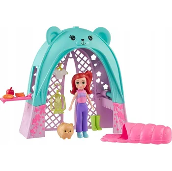 Panenka PANENKA POLLY POCKET STAN MEDVÍDKOVÝ GLAMPING sada pro hraní pro děti +4 roky