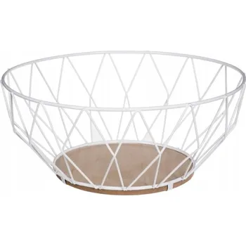 Obraz Koš na ovoce kovový bílý