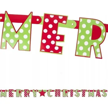 Vánoční dekorace Vánoční banner MERRY CHRISTMAS na Mikuláše