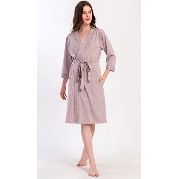 Dámský župan Dámský župan krátký Adele - kakaová - 4XL