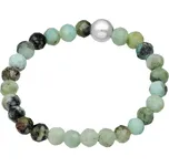 Stříbrný korálkový prsten Africký tyrkys Ag 925/1000