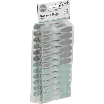 Koš na prádlo Sada kolíčků na prádlo 24ks šedé/mátové