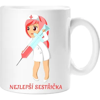 Dárkový hrnek pro sestřičku - Hrneček nejlepší sestřička 2 - 330 ml / Jedna strana