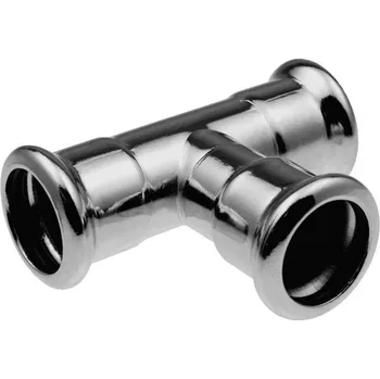 rozdělovač topení KAN-therm Steel T-kus redukovaný z uhlíkové oceli lisovací, pro topení, profil "M" 76,1 x 54 x 76,1 mm, 1509260044