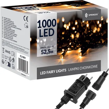 Vánoce Vánoční osvětlení na stromeček Springos venkovní 52,5 m 501 - 1000 světýlek