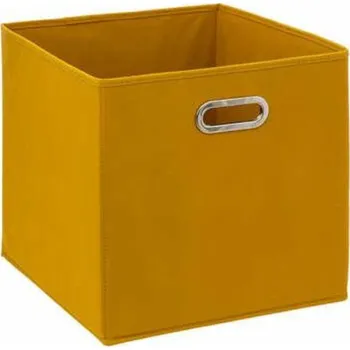 Úložný box Látkový úložný box do regálu 31x31 cm hořčicový s úchytem 5five simply smart