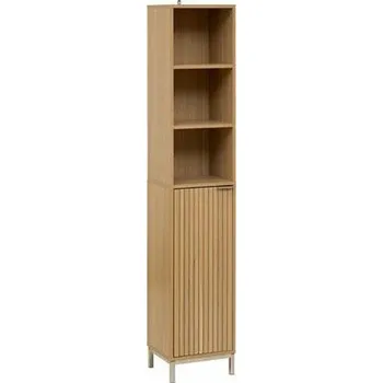 police Koupelnová skříňka stojací Tasso 33 cm přírodní s policemi a rýhovanými dvířky 5five simply smart