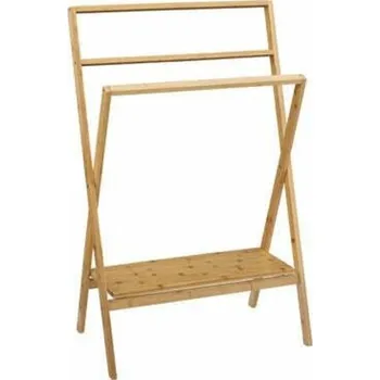 Věšák Bambusový stojan na ručníky do koupelny s policí skládací Lab n`Modul 5five