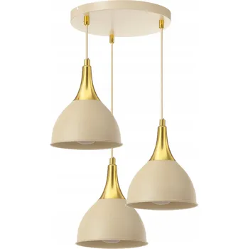 VELKÉ ZÁVĚSNÉ STROPNÍ SVÍTIDLO MODERNÍ LUSTR LOFT BÉŽOVÁ KAŠMÍR LED