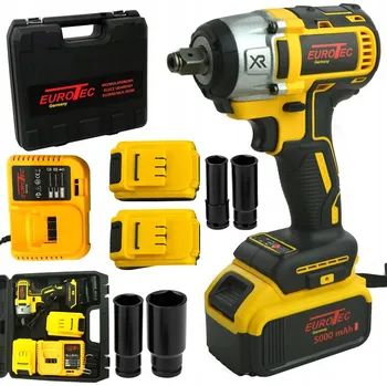 AKUMULÁTOROVÝ RÁZOVÝ UTAHOVÁK BEZKARTÁČOVÝ NA KOLA 21V 1/2'' 2x AKU + NÁSTRČNÉ KLÍČE