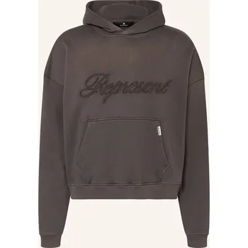 Pánská mikina Represent Pánská Mikina S Kapucí Rep Applique, tmavě šedá, XL