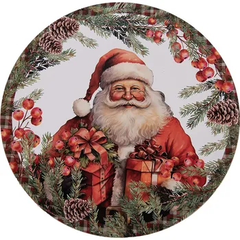 Talíř Clayre & Eef - Plastový servírovací talíř SANTA CLAUS 66403