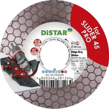 Řezný kotouč Distar diamantový kotouč na řezání keramiky a kameniny 125 mm Edge Dry Slider