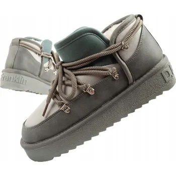 Dámská zimní obuv Dámské zimní sněhule D.Franklin vel.40, módní zateplené kotníkové boty, šedé