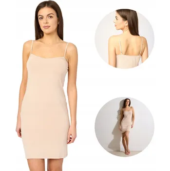 Dámské šaty Spodní sukně k šatům noční , viskózovým šaty MS10-203 Béžová 3XL