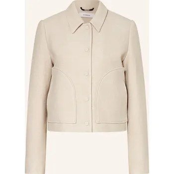 Comma Dámská Bunda Hranatého Střihu, krémová, 40