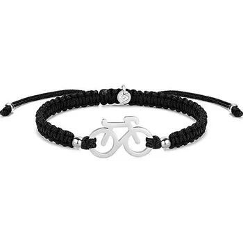 Náramek Sailbrace Bike braided bracelet, silver