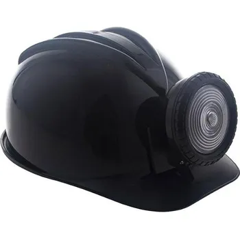 Karnevalový doplněk Funny Fashion Přilba horník - se světlem