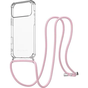Pouzdro na mobilní telefon AlzaGuard Luxe Lanyard Case pro iPhone 17 Pro Max růžový