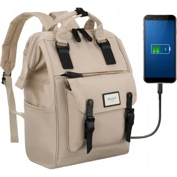 Městský batoh Himawari školní batoh béžový