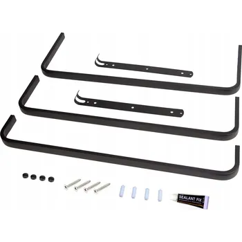 Věšák NÁSTĚNNÝ VĚŠÁK NA RUČNÍKY DO KOUPELNY 60cm ČERNÝ