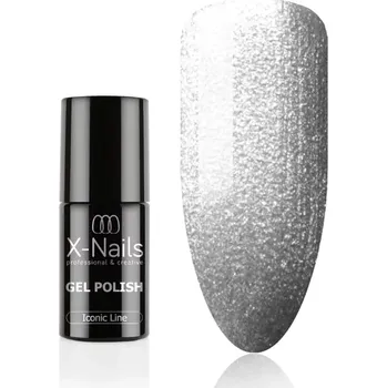 Přípravek na nehty Gel lak Iconic line, 6g – SILVER SHINE (stříbrný s metalickým třpytem) (Stříbrný gellak na nehty)