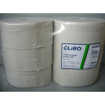 Toaletní papír Toaletní papír Jumbo 240 Cliro 2-vrstvý, 6 rolí