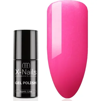 Přípravek na nehty Gel lak Iconic line, 6g – FUCHSIA GLOW (výrazný růžový s perletí) (Růžový gellak na nehty, perleť)