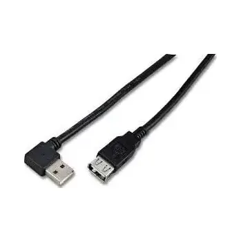 Kabel do PC MicroConnect kabel USB2.0 A (F) - USB2.0 A 90° úhel (M) 1.5m černá (USBAAF2ABLACK)